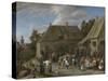 Peasant Kermis-David Teniers II-Stretched Canvas