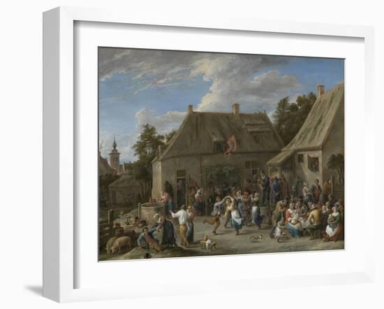 Peasant Kermis-David Teniers II-Framed Art Print