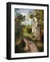 Peasant on an alley by a House, Pontoise-Camille Pissarro-Framed Giclee Print