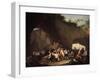 Peasant Picnic in Grotto-Pietro Fabris-Framed Giclee Print