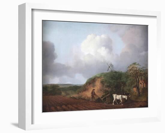 Peasant Ploughing with Two Horses, 1750-1753-Thomas Gainsborough-Framed Giclee Print