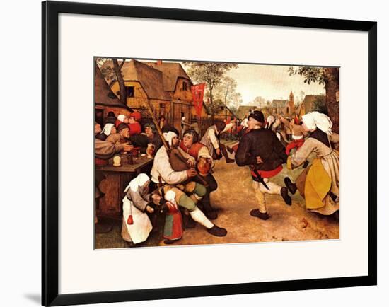 Peasant's Dance-Pieter Bruegel the Elder-Framed Art Print