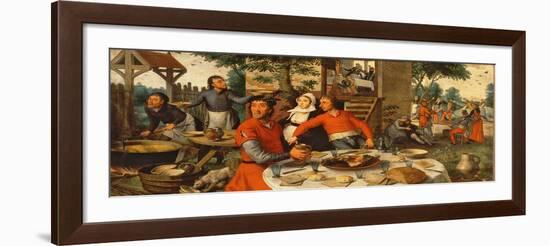 Peasant's Feast, 1550-Pieter Aertsen-Framed Giclee Print