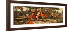 Peasant's Feast, 1550-Pieter Aertsen-Framed Giclee Print