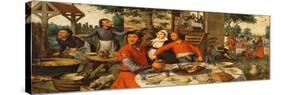 Peasant's Feast, 1550-Pieter Aertsen-Stretched Canvas