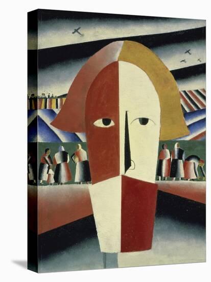 Peasant's Head, c.1928-1932-Kasimir Malevich-Stretched Canvas