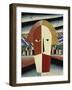 Peasant's Head, c.1928-1932-Kasimir Malevich-Framed Giclee Print