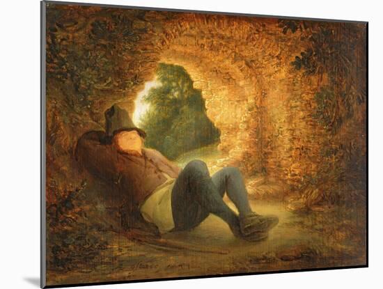 Peasant Sleeping in a Ruined Vault, 1644 (Panel)-Adriaen Jansz. Van Ostade-Mounted Giclee Print