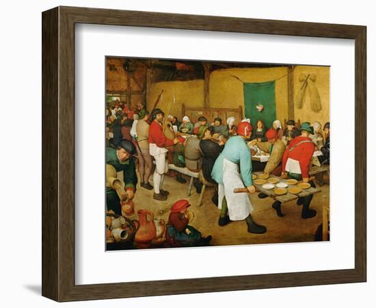 Peasant Wedding (Bauernhochzeit), 1568-Pieter Bruegel the Elder-Framed Premium Giclee Print