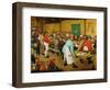 Peasant Wedding (Bauernhochzeit), 1568-Pieter Bruegel the Elder-Framed Premium Giclee Print