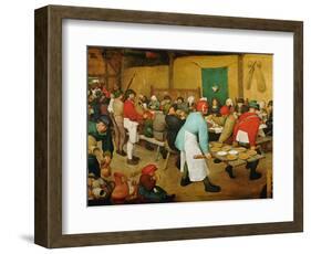 Peasant Wedding (Bauernhochzeit), 1568-Pieter Bruegel the Elder-Framed Premium Giclee Print