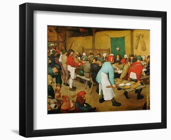 Peasant Wedding (Bauernhochzeit), 1568-Pieter Bruegel the Elder-Framed Premium Giclee Print