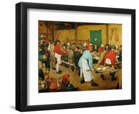 Peasant Wedding (Bauernhochzeit), 1568-Pieter Bruegel the Elder-Framed Premium Giclee Print