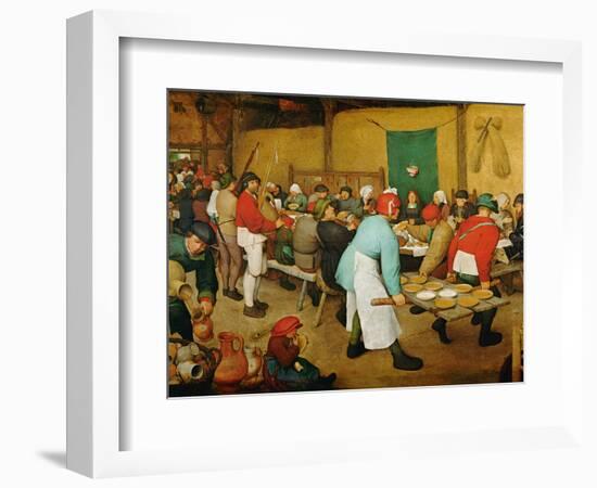 Peasant Wedding (Bauernhochzeit), 1568-Pieter Bruegel the Elder-Framed Premium Giclee Print