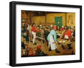 Peasant Wedding (Bauernhochzeit), 1568-Pieter Bruegel the Elder-Framed Giclee Print