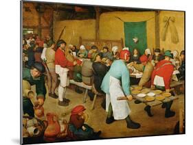 Peasant Wedding (Bauernhochzeit), 1568-Pieter Bruegel the Elder-Mounted Giclee Print