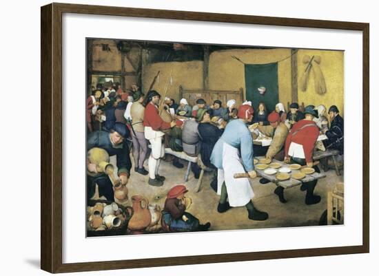 Peasant Wedding (Bauernhochzeit)-Pieter Bruegel the Elder-Framed Art Print