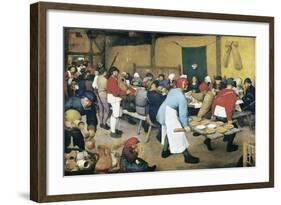 Peasant Wedding (Bauernhochzeit)-Pieter Bruegel the Elder-Framed Art Print