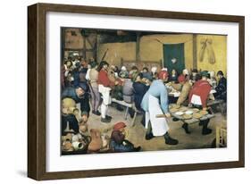 Peasant Wedding (Bauernhochzeit)-Pieter Bruegel the Elder-Framed Art Print