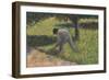 Peasant with a Hoe, c.1882-Georges Pierre Seurat-Framed Giclee Print