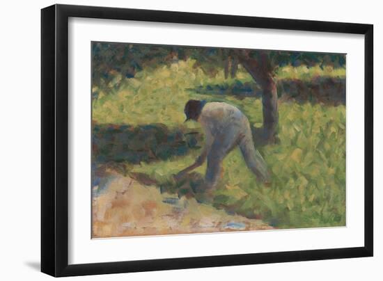 Peasant with a Hoe, c.1882-Georges Pierre Seurat-Framed Giclee Print