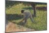 Peasant with a Hoe, c.1882-Georges Pierre Seurat-Mounted Giclee Print