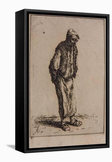 Peasant with His Hands Behind His Back, C.1647-Adriaen Jansz. Van Ostade-Framed Stretched Canvas