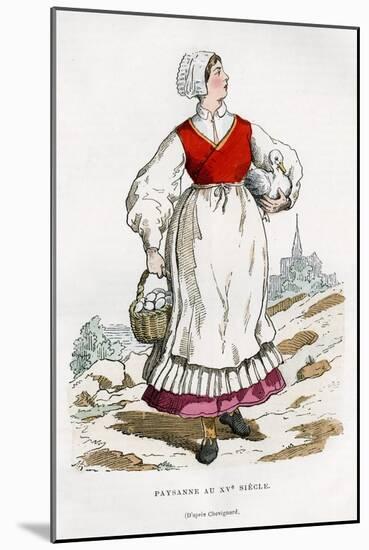 Peasant Woman, 15th Century (1882-188)-Chevignard Chevignard-Mounted Giclee Print