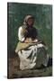 Peasant Woman at Montemurlo, 1862-Vincenzo Cabianca-Stretched Canvas