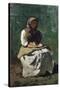 Peasant Woman at Montemurlo, 1862-Vincenzo Cabianca-Stretched Canvas