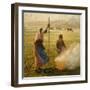 Peasant Woman Burning Branches-Camille Pissarro-Framed Giclee Print