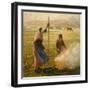 Peasant Woman Burning Branches-Camille Pissarro-Framed Giclee Print