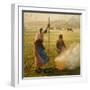 Peasant Woman Burning Branches-Camille Pissarro-Framed Giclee Print