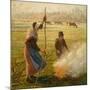 Peasant Woman Burning Branches-Camille Pissarro-Mounted Giclee Print