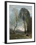 Peasant Woman Collecting Wood, Italy, C. 1870-2-Jean-Baptiste-Camille Corot-Framed Giclee Print