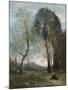 Peasant Woman Collecting Wood, Italy, C. 1870-2-Jean-Baptiste-Camille Corot-Mounted Giclee Print