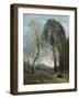 Peasant Woman Collecting Wood, Italy, C. 1870-2-Jean-Baptiste-Camille Corot-Framed Giclee Print