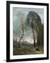 Peasant Woman Collecting Wood, Italy, C. 1870-2-Jean-Baptiste-Camille Corot-Framed Giclee Print