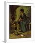 Peasant Woman Cooking by a Fireplace, 1885-Vincent van Gogh-Framed Giclee Print