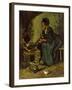 Peasant Woman Cooking by a Fireplace, 1885-Vincent van Gogh-Framed Giclee Print
