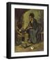 Peasant Woman Cooking by a Fireplace-Vincent van Gogh-Framed Giclee Print
