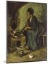 Peasant Woman Cooking by a Fireplace-Vincent van Gogh-Mounted Giclee Print