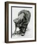 Peasant Woman Gleaning, c.1885 (Black Chalk)-Vincent van Gogh-Framed Giclee Print