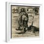 Peasant Woman Planting Potatoes-Vincent van Gogh-Framed Giclee Print