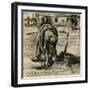 Peasant Woman Planting Potatoes-Vincent van Gogh-Framed Premium Giclee Print