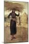 Peasant Woman with Hay-Silvestro Lega-Mounted Art Print