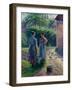 Peasant Women Chatting at Eragny, 1895-1902-Camille Pissarro-Framed Giclee Print