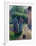 Peasant Women Chatting at Eragny, 1895-1902-Camille Pissarro-Framed Giclee Print