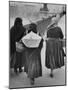 Peasant Women on a Bridge in Budapest-William Vandivert-Mounted Photographic Print