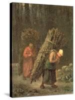 Peasant Women with Brushwood, circa 1858-Jean-François Millet-Stretched Canvas